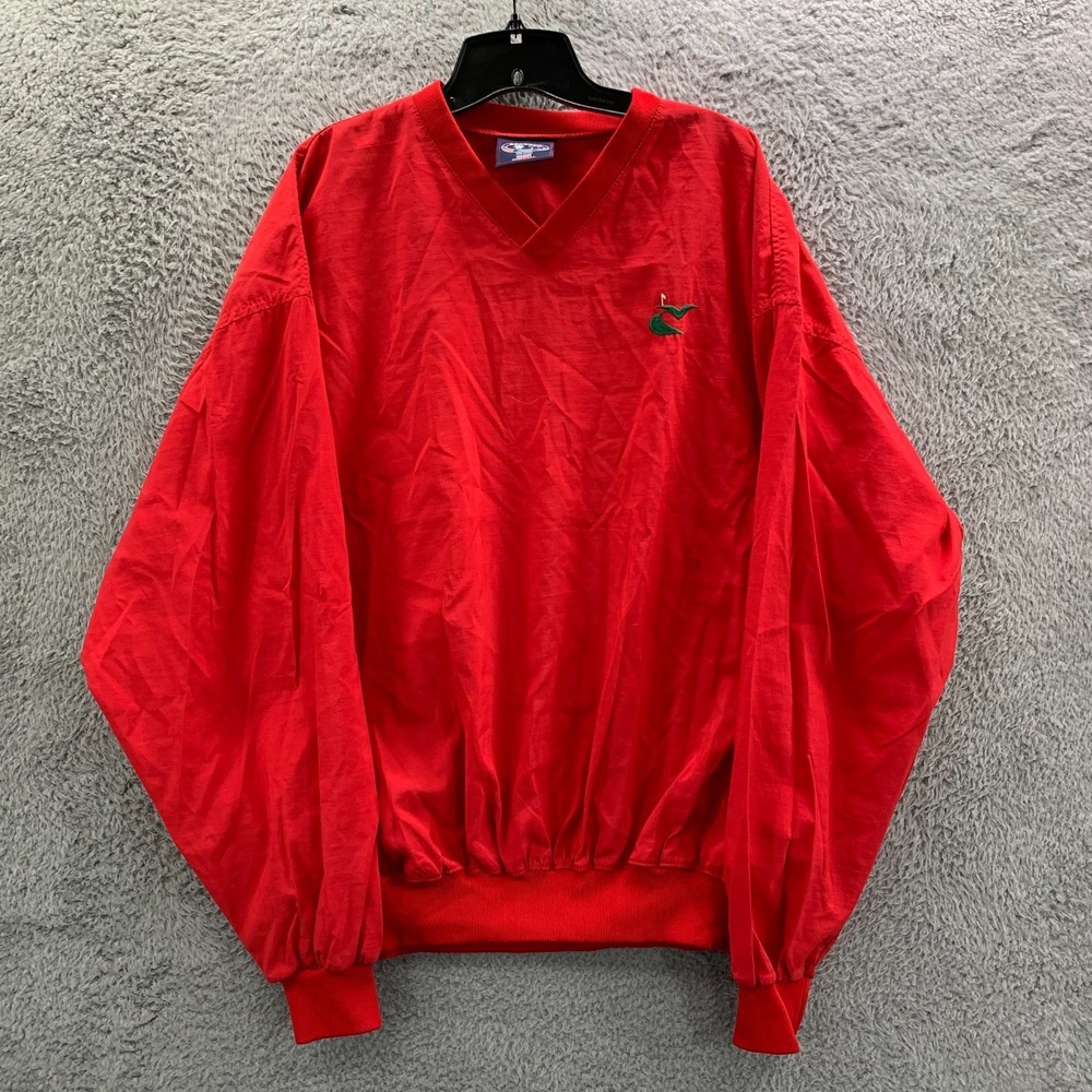 Caves Valley Golf Club Jacket Mens Size XXL Windbreaker Red Lightweight Pullover